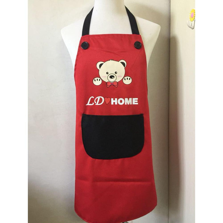 Custom Cartoon Bear Kitchen Apron – Anti-Oil Bib