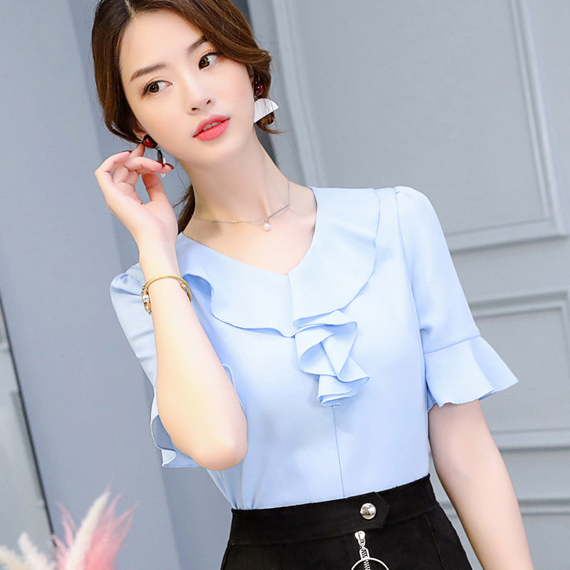 Korean-Style Chiffon Shirt