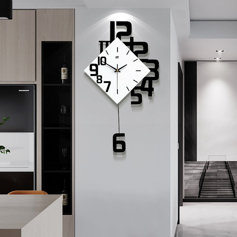 Wooden Digital Wall Clock – Stylish Decorative Quartz Clock