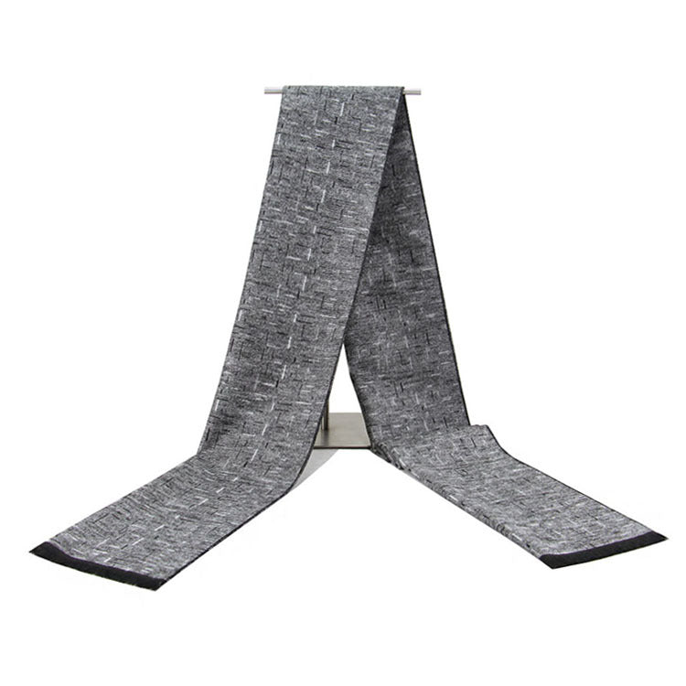 Men’s Gray Winter Scarf Thick Warm Casual Cashmere Style