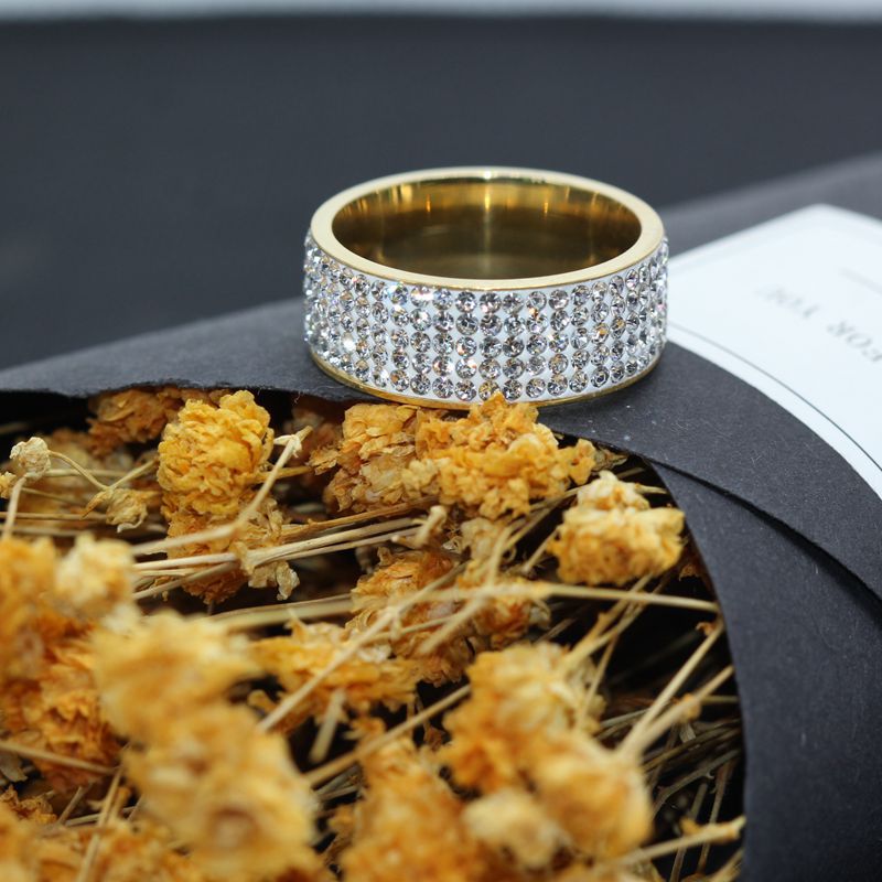 Cuba Diamond Titanium Steel Trendy Men’s Ring