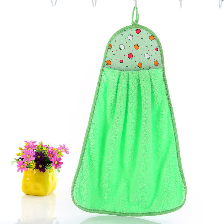 INSTOCK- Coral Fleece Microfiber Hand Towel Hanging Kitchen