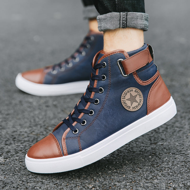 Men's Vintage High-Top Shoes | British Trend Boots