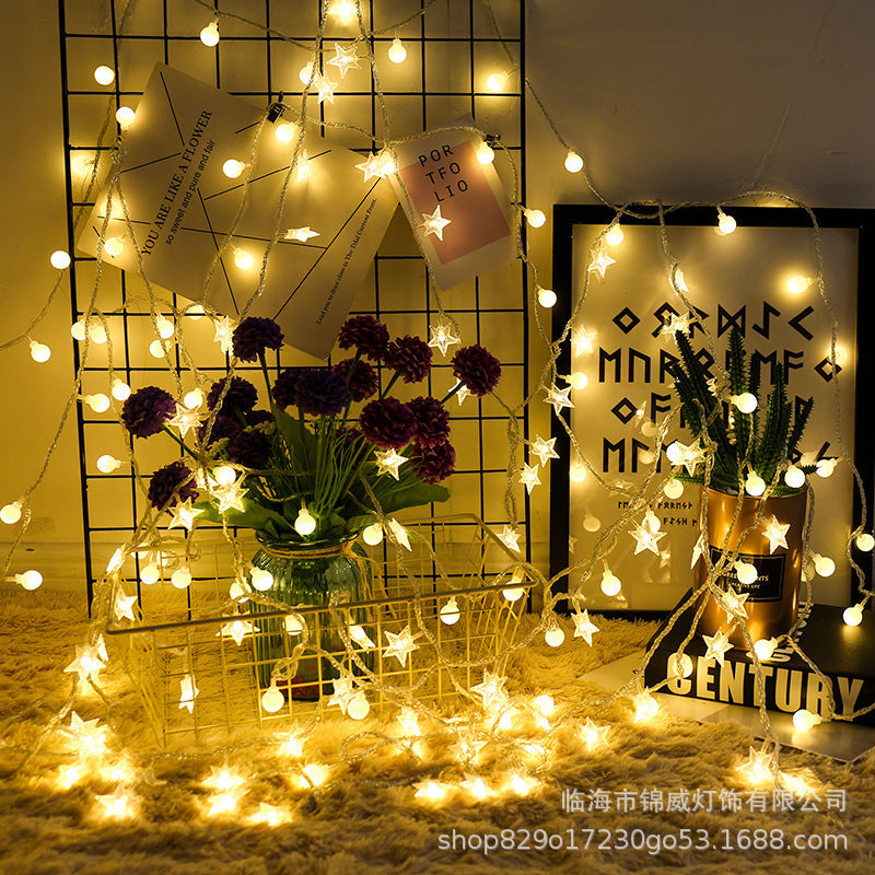 LED Star String Lights Small Flashing Decorative Lights