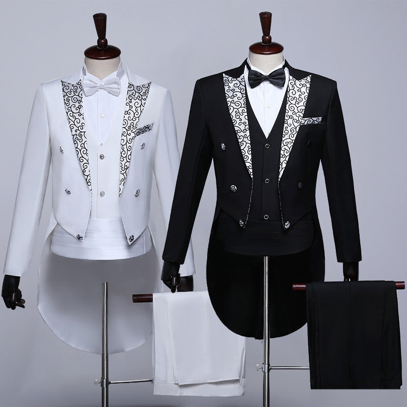 Men’s Slim-Fit Qiji Fabric Tuxedo – Magic Jazz & Performance Suit