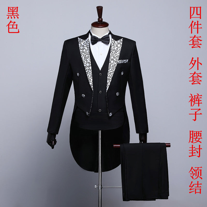 Men’s Slim-Fit Qiji Fabric Tuxedo – Magic Jazz & Performance Suit