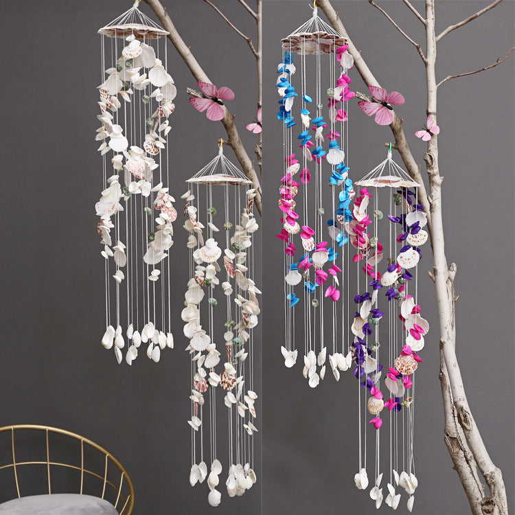Colorful Japanese Shell Wind Chime for Decor