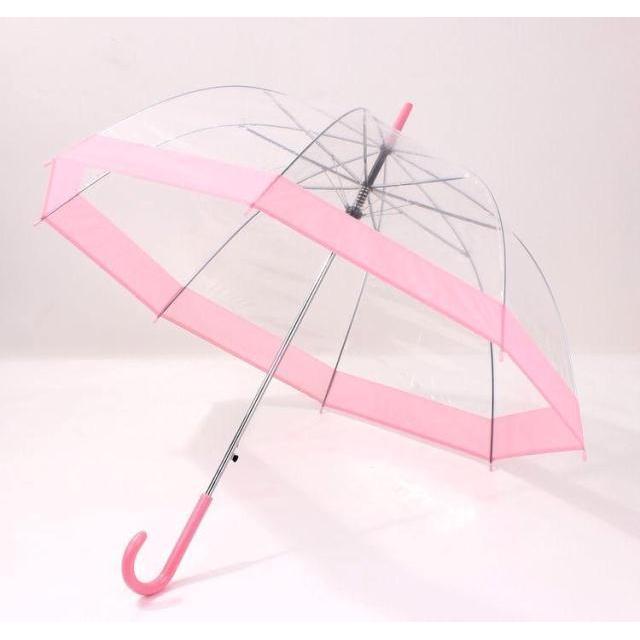 Custom Automatic Transparent Umbrella – Long Handle & Logo Print