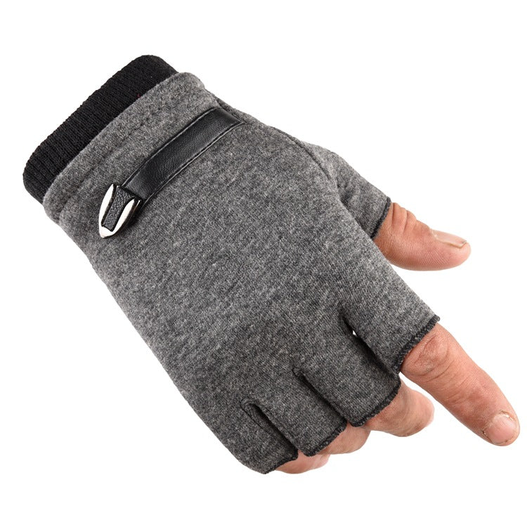 Men’s & Women’s Half-Finger Winter Gloves – Non-Slip