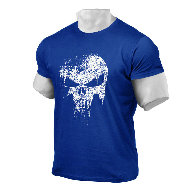 Men’s Slim Fit Printed Cotton Fitness T-Shirt – Stylish Gym Tee