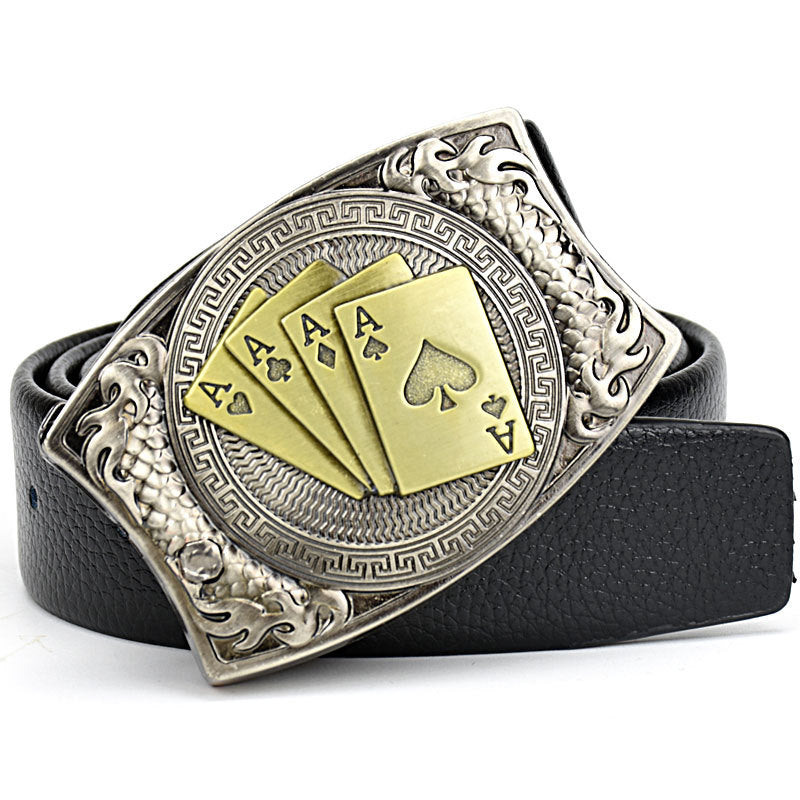 Personalized Knife-Style Leather Youth Belt