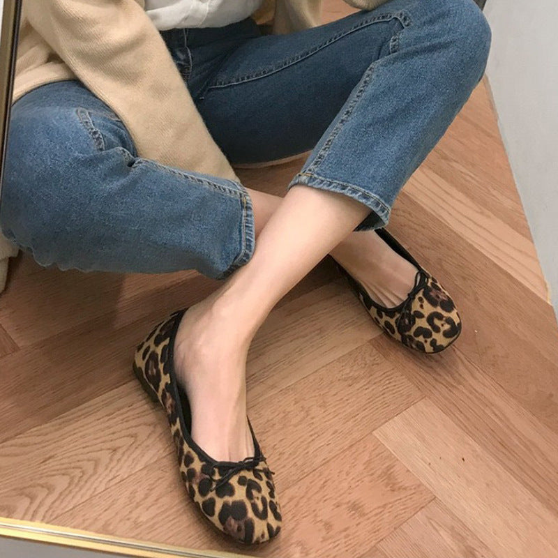 Leopard Bow Sandals – Cute & Fashionable Women’s Shoes