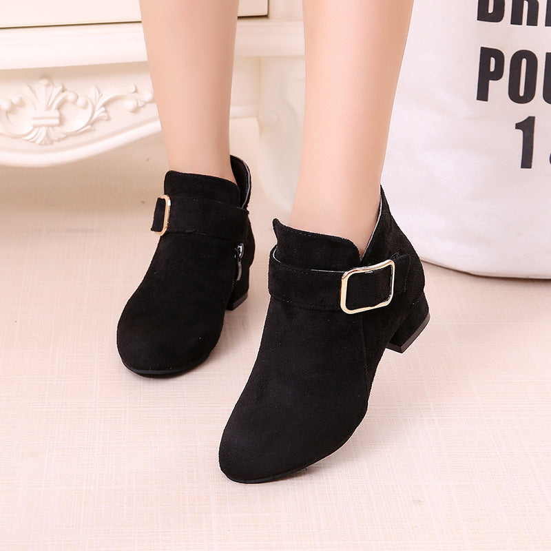 Korean Winter Fleece Boots for Girls – Warm & Stylish