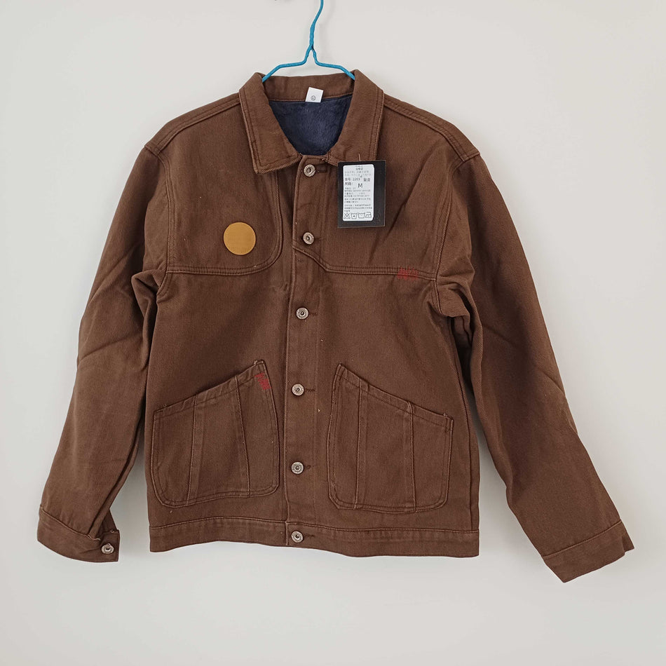 STOCK-Men's Retro Denim Jacket Spring Autumn Loose Casual Coat