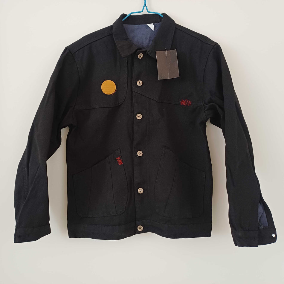 STOCK-Men's Retro Denim Jacket Spring Autumn Loose Casual Coat