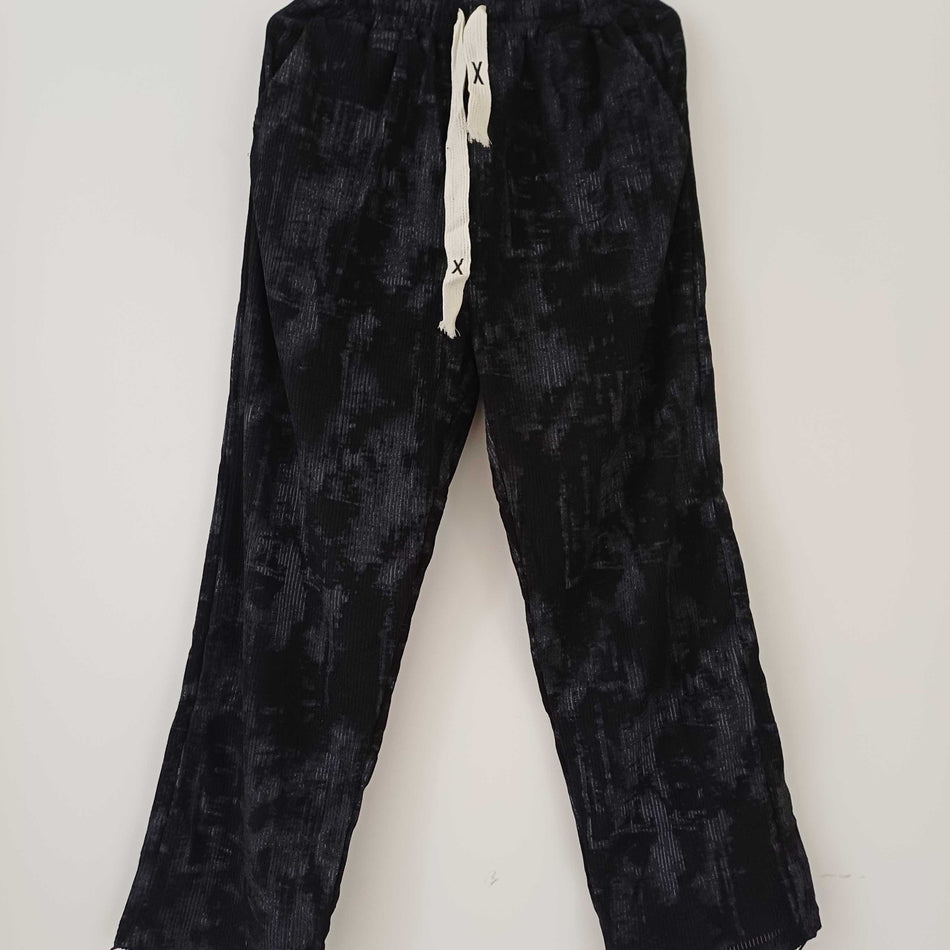 STOCK-Retro Ink Tie-Dye Pants | Loose Wide-Leg Street Style