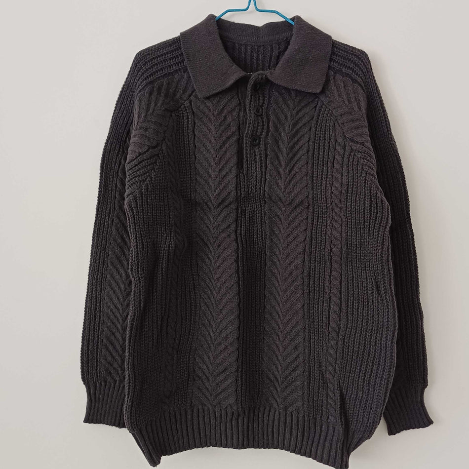 INSTOCK-Men’s Polo Knitwear Sweater – Business Casual Long Sleeve