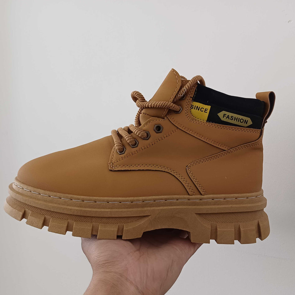 INSTOCK-Men's High-Top Martin Boots – British Style