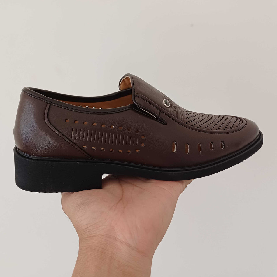STOCK-Plus Size Hollow Leather Shoes – 47/48 Casual Dress