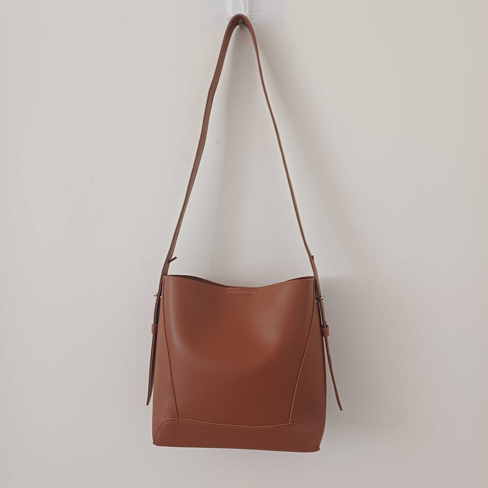 STOCK-Soft Leather Bucket Bag – Women’s High-End Shoulder Bag