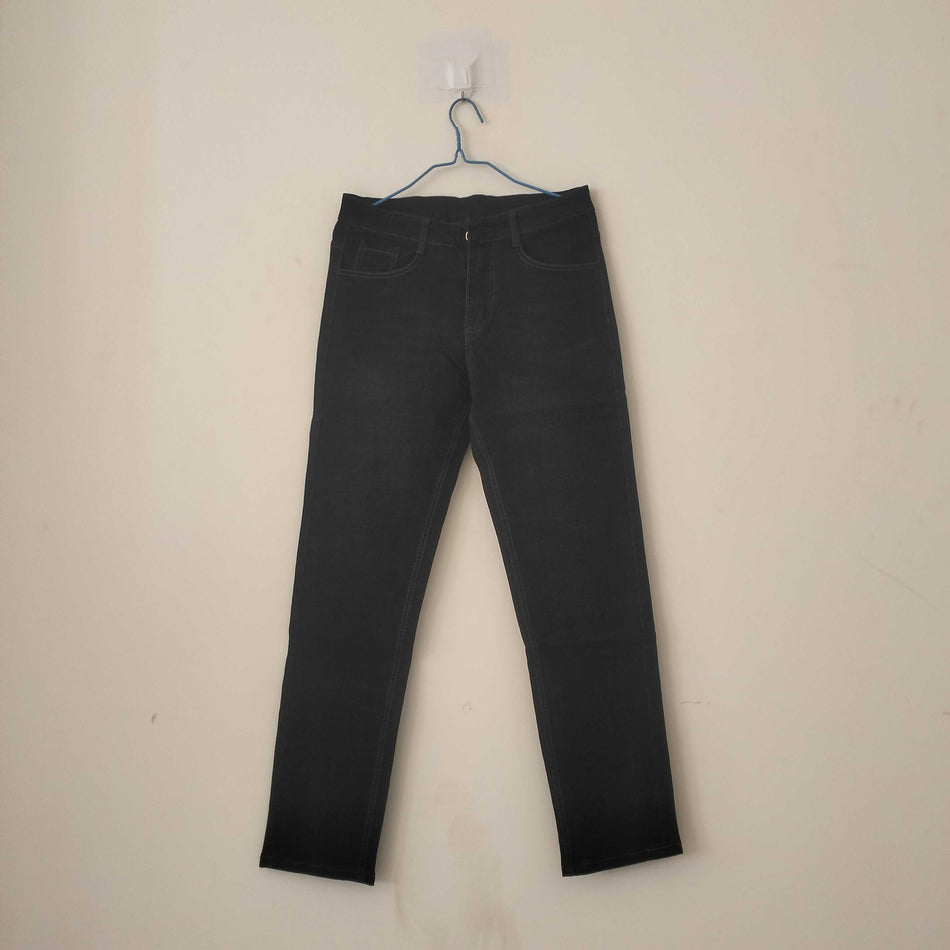 STOCK-Men’s Stretch High Waist Jeans – Thin Loose Casual Pants