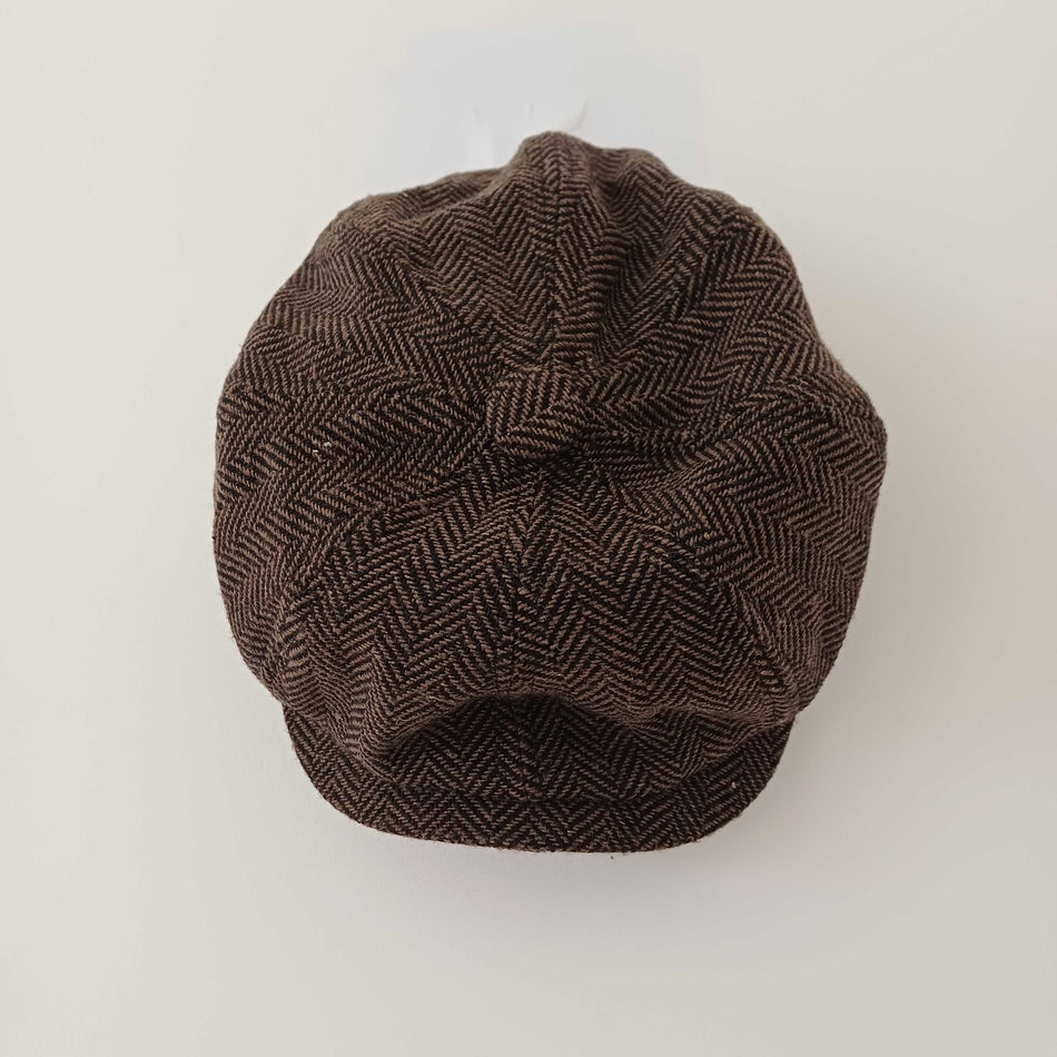 STOCK-Men’s Vintage Wool Octagonal Beret – Classic British Style