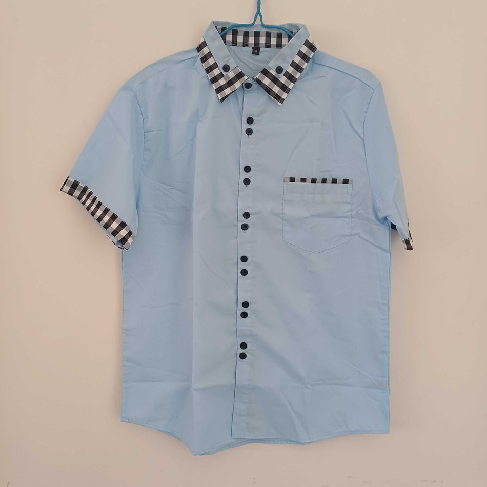 STOCK-Men’s Contrast Pocket Shirt – Stylish Casual Button-Up Top