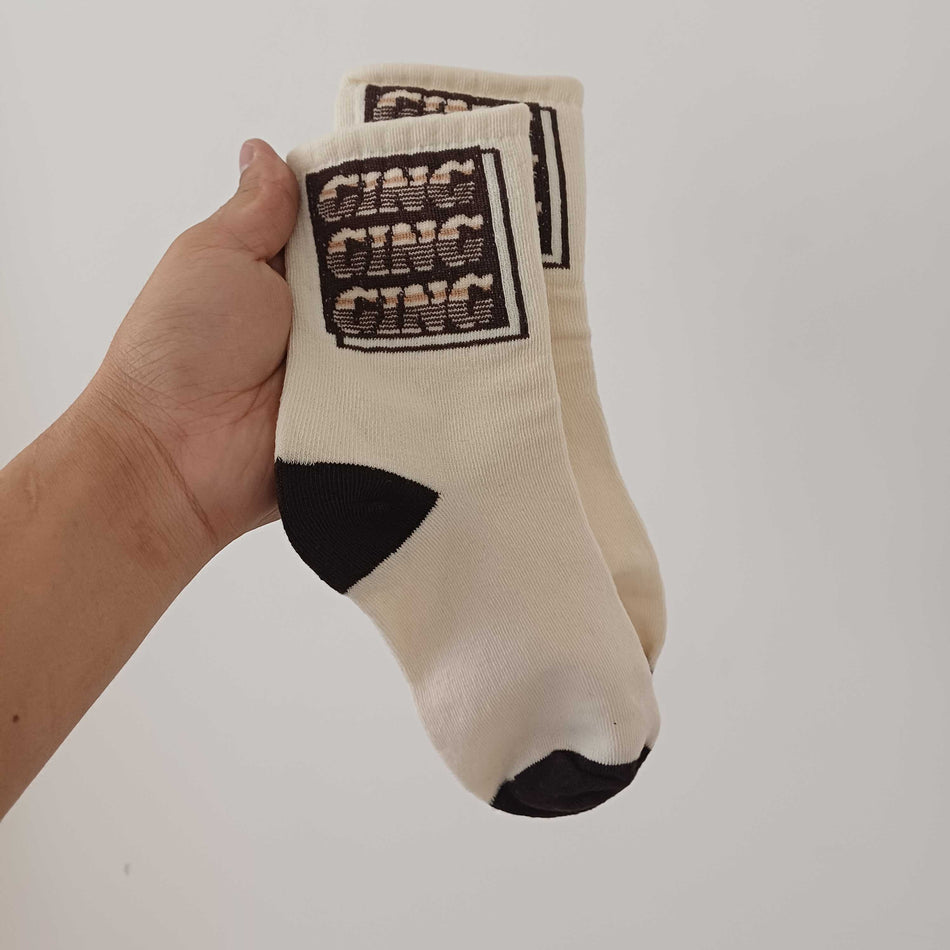 STOCK-Men's Breathable Cotton Low Cut Boat Socks with Letter