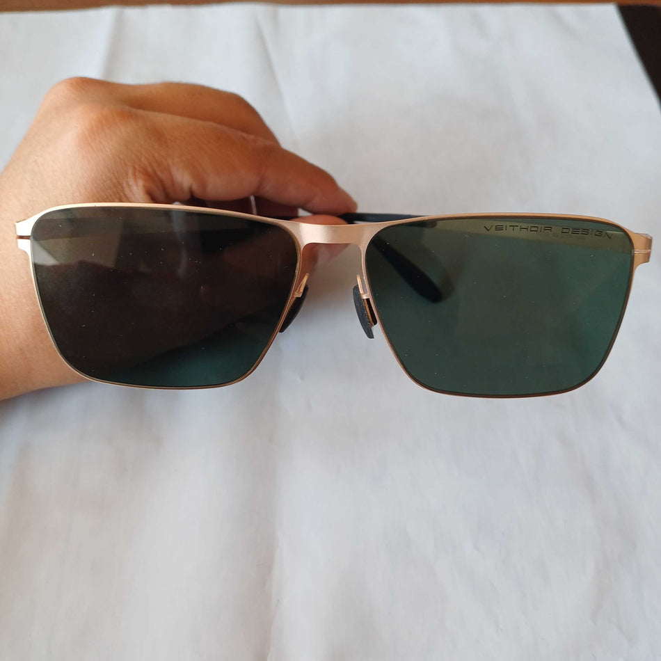STOCK-Square Polarized HD Sunglasses Stainless Frame 2025