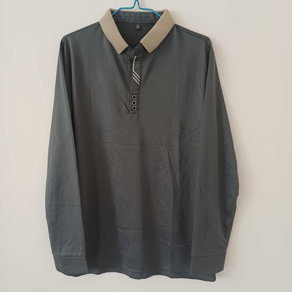 INSTOCK-Anti-wrinkle Men's long-sleeved Polo T-shirt