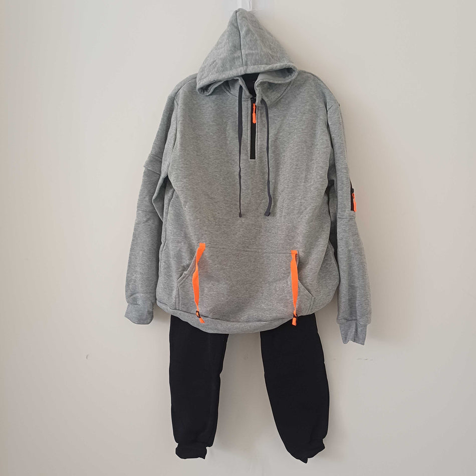 INSTOCK-Men’s 2024 Multi-Pocket Zipper Hoodie Sports Sweater Suit