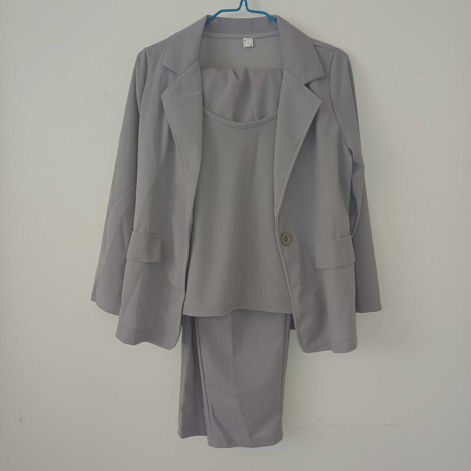STOCK-Women’s Autumn Western-Style Slim Three-Piece Suit