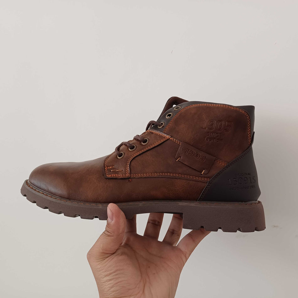 INSTOCK-Cross-border large size men's leather boots