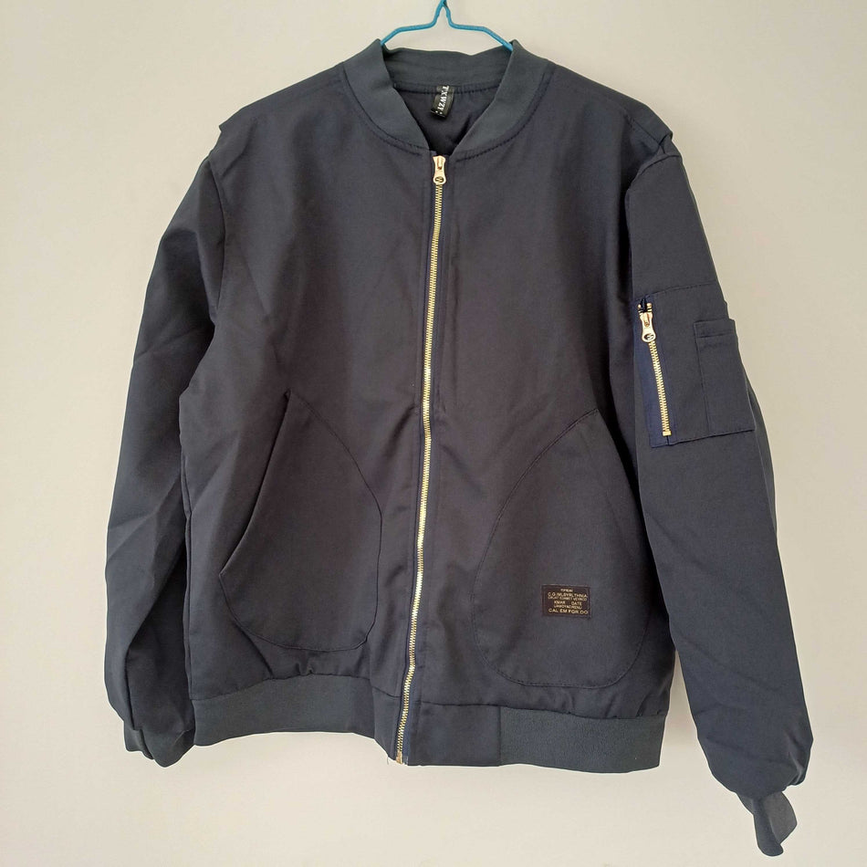STOCK-Multi-Pocket Bomber Jacket for Men – Casual Baseball Collar