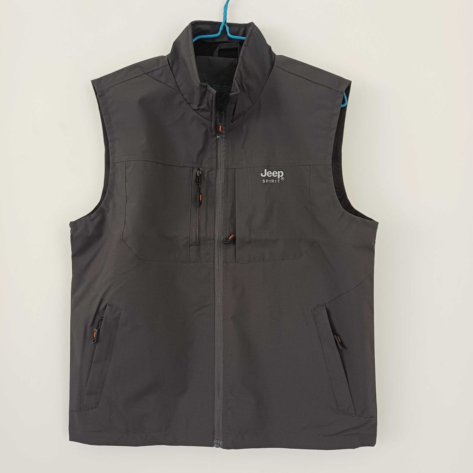 STOCK-Men’s Vertical Collar Vest – Spring & Autumn Loose Leisure