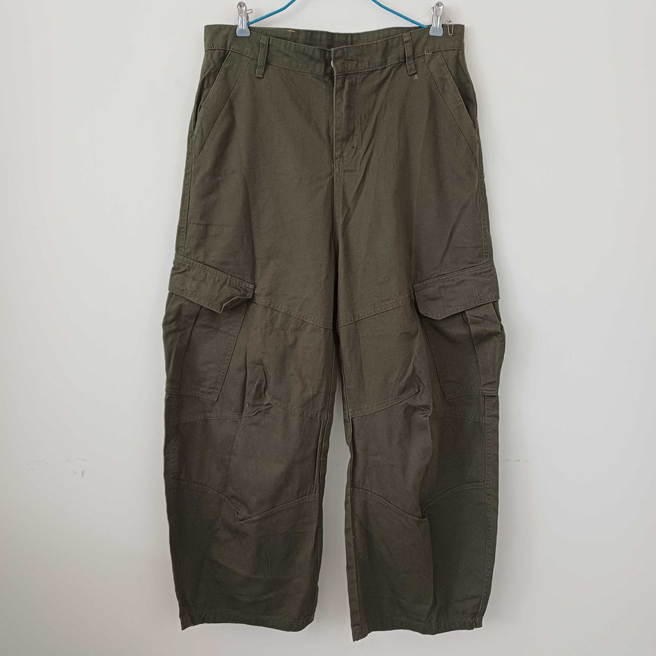 STOCK-Heavy Industry Cargo Pants Men’s Multi-Pocket Wide Leg