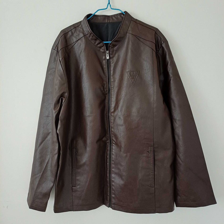 INSTOCK-Men’s Autumn-Winter Korean Fashion Stand-Collar Leather