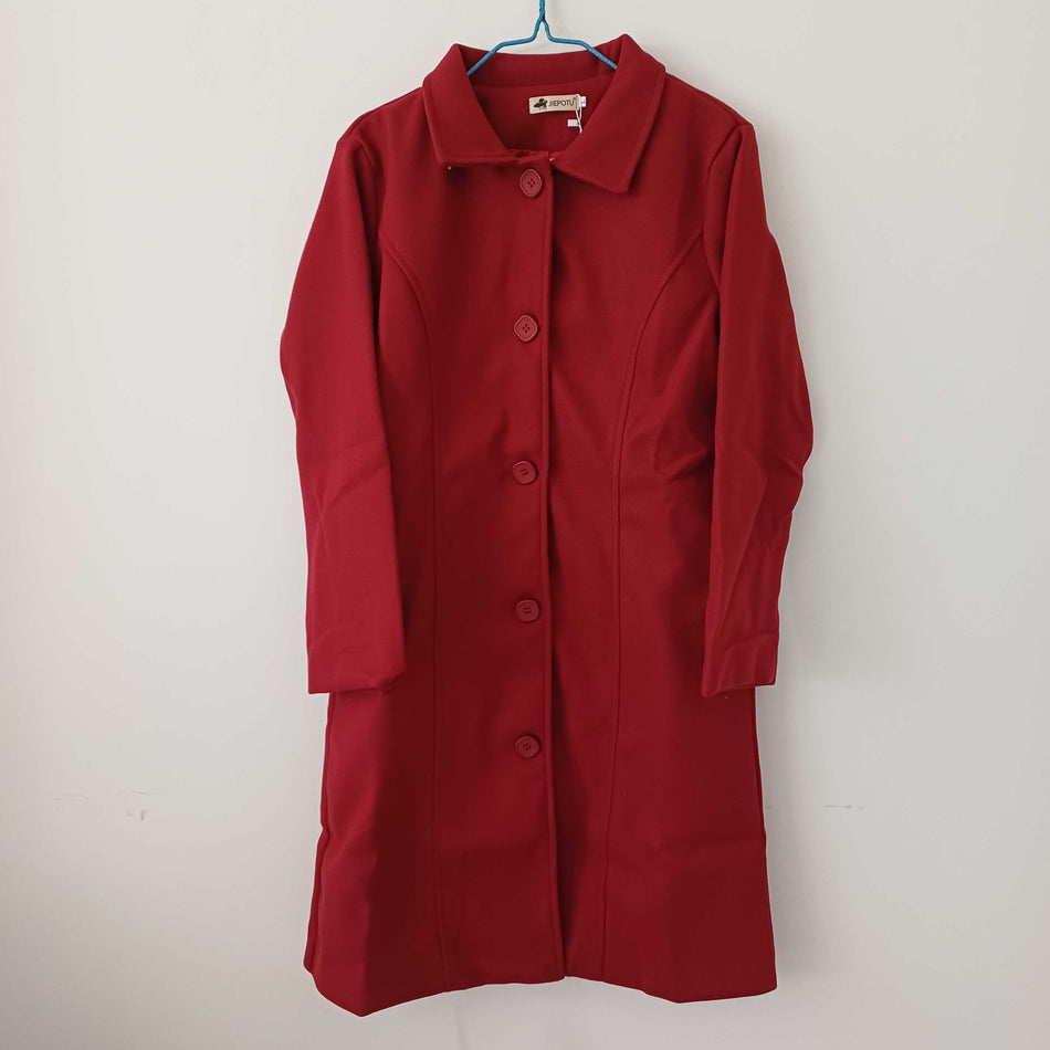 STOCK-British Style Women's Slim Woolen Coat