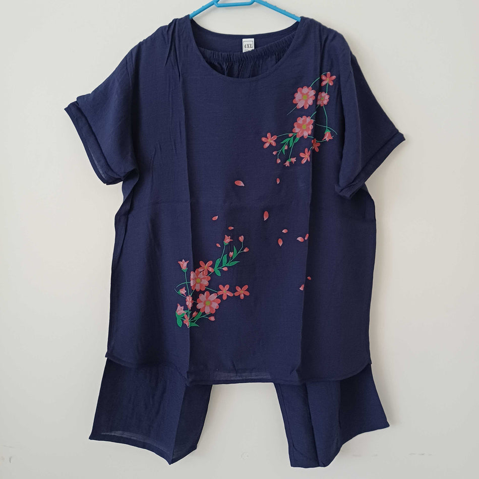 INSTOCK-Women’s Summer Cotton & Linen Two-Piece Set – Stylish &