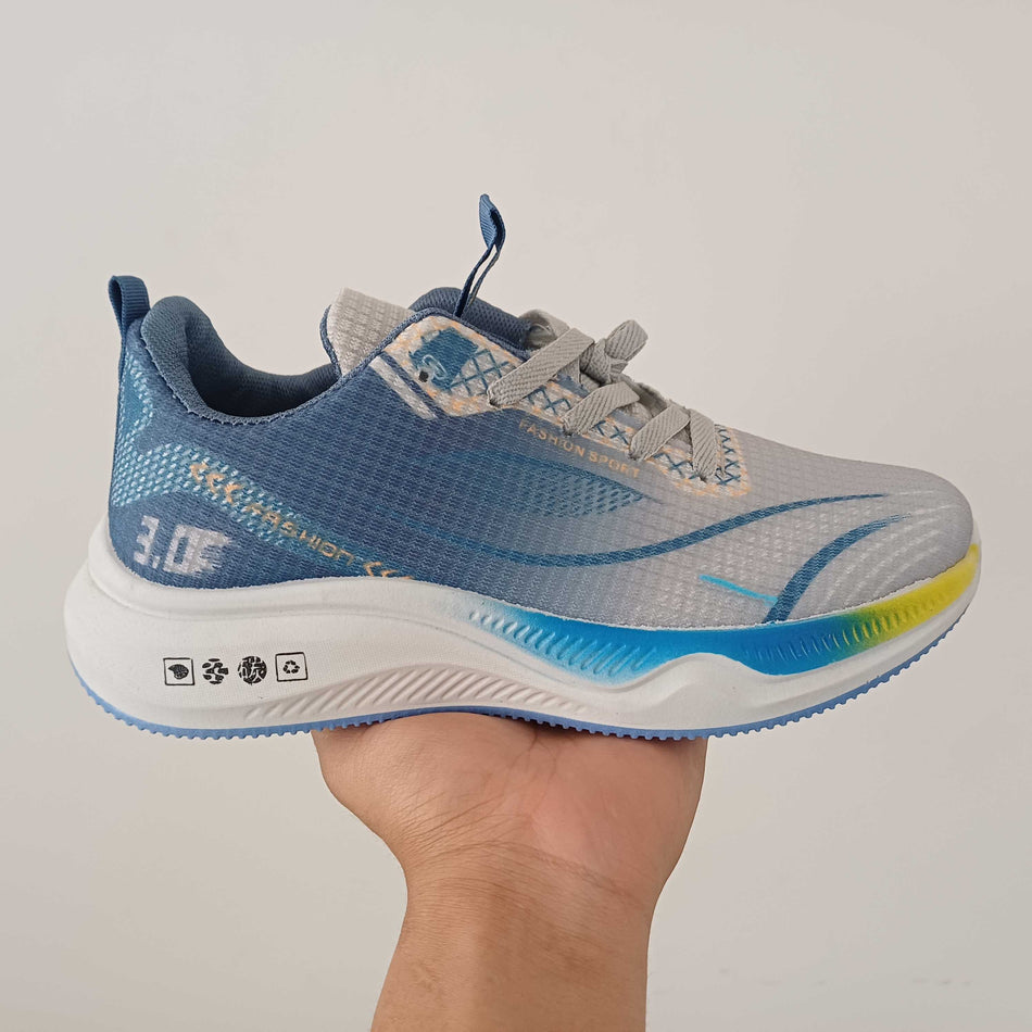 STOCK-Men’s Contrast Running Shoes – Soft Sole Sports Style