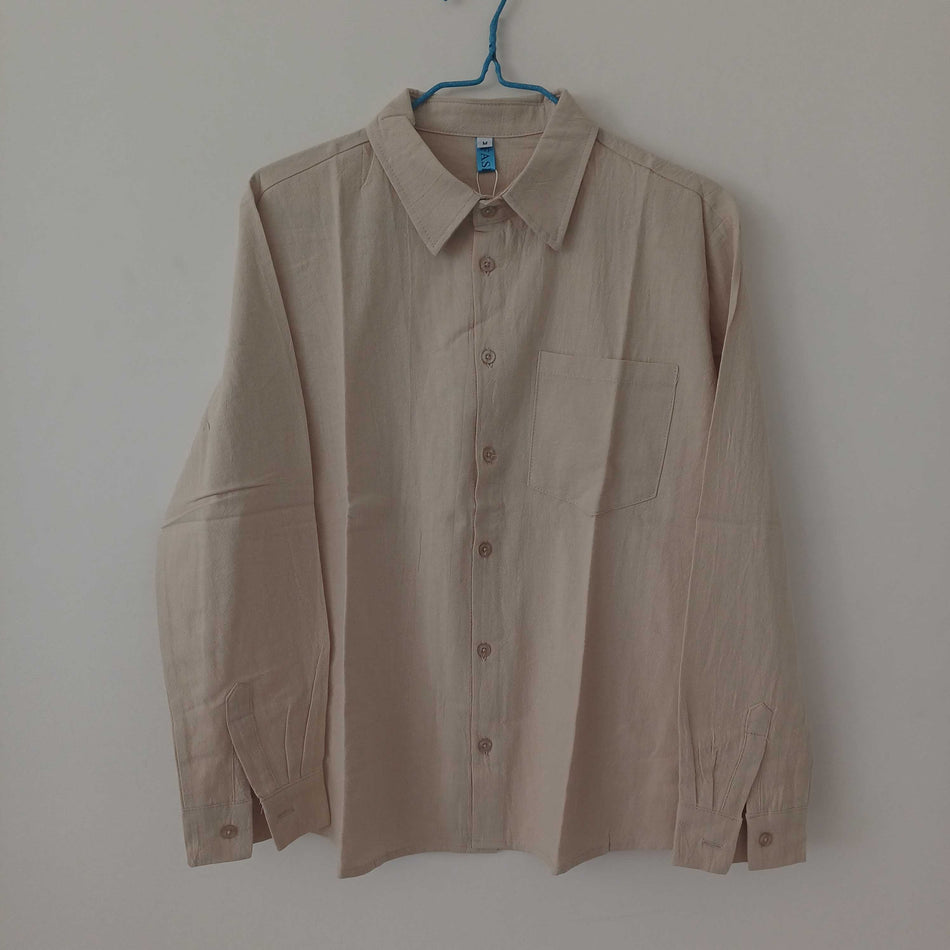 STOCK-Linen Casual Lightweight Breathable Men’s Long Sleeve Shirt