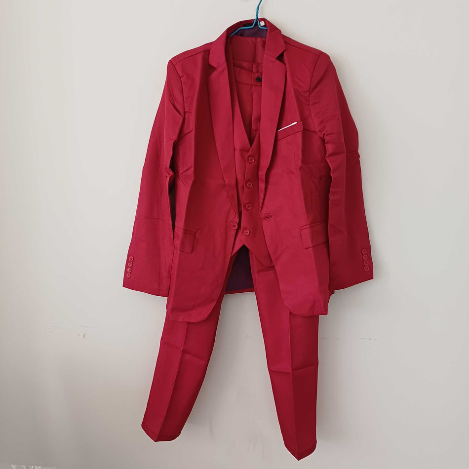 INSTOCK-Men's Plaid Three-Piece Groom & Best Man Suit  British