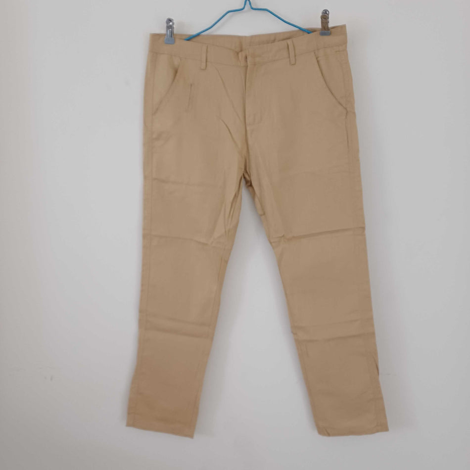 STOCK-Men's Cotton Work Pants – Durable Twill, Loose Fit