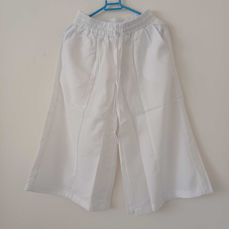 STOCK-Cotton-Linen Cropped Wide-Leg Pants – High Waist & Breezy
