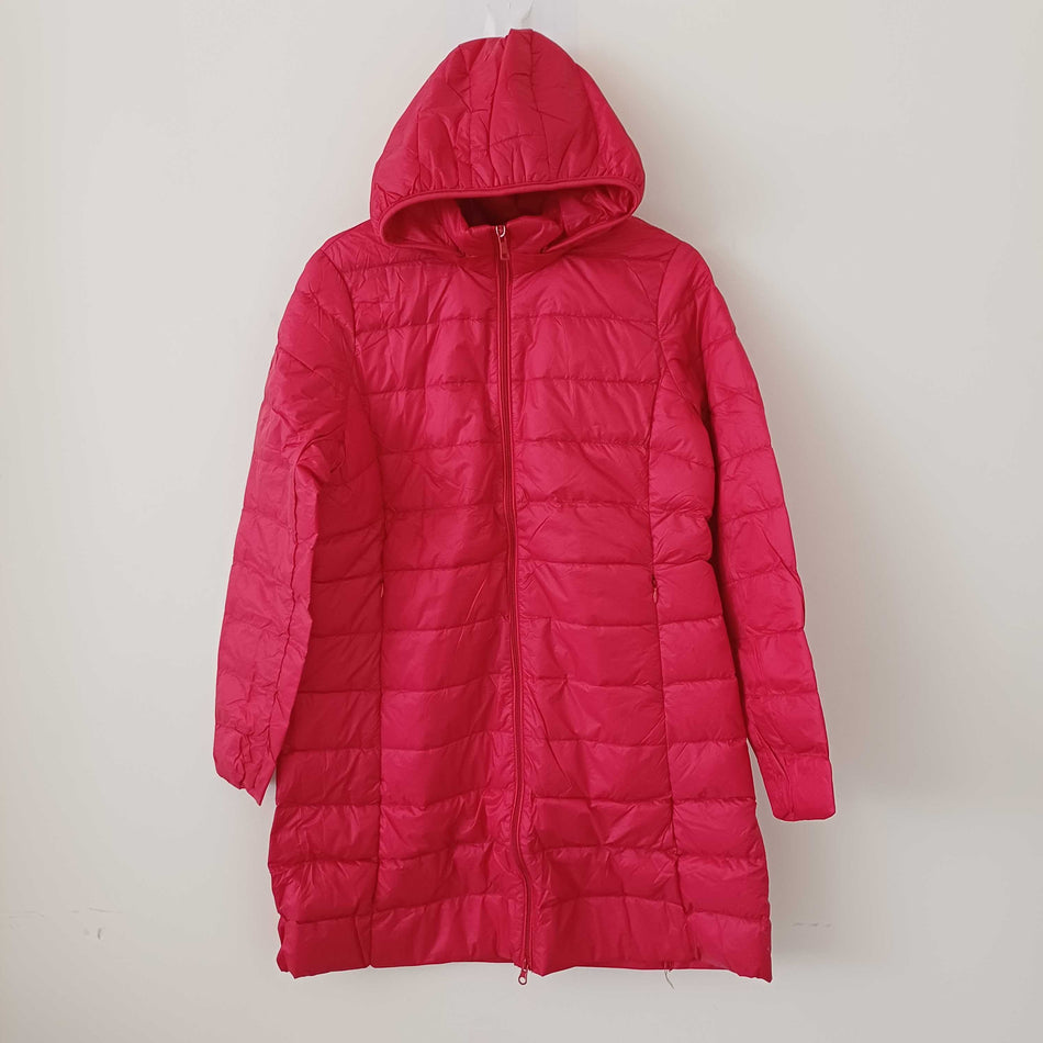 INSTOCK-Slim Hooded Down Jacket for Women
