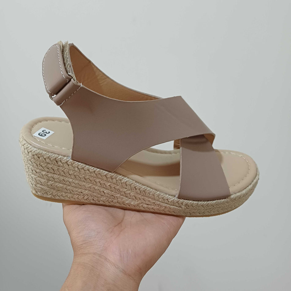 STOCK-Hemp Rope Bottom Sandals for Women – Stylish & Comfortable