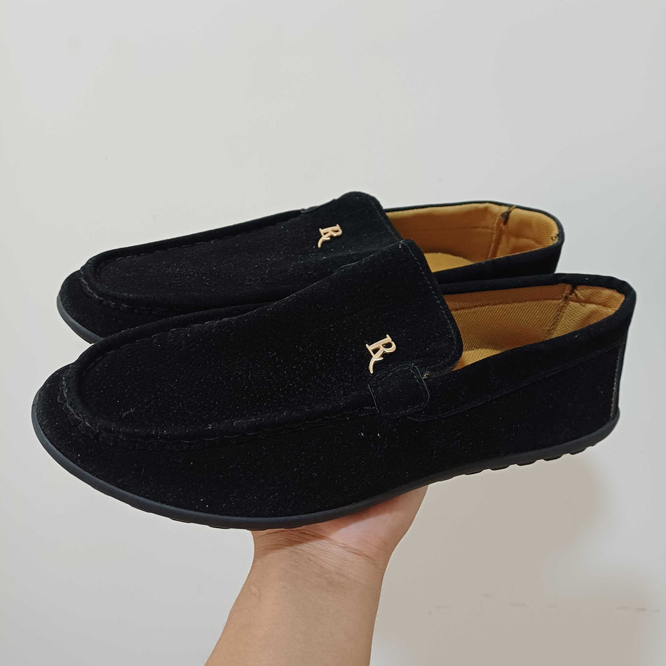 STOCK-Korean style trendy moccasins men's casual leather shoes