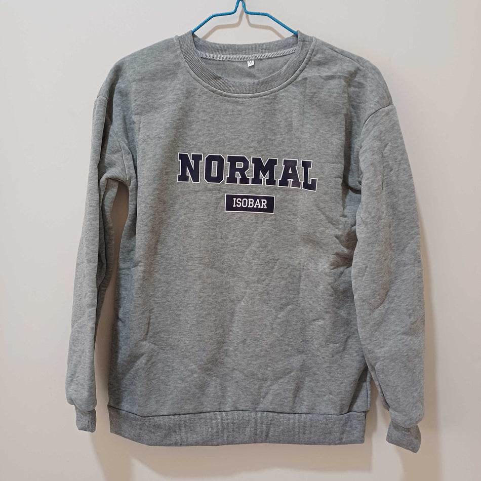 STOCK-Women’s Gray Hooded Fleece-Lined Mid-Length Sweater