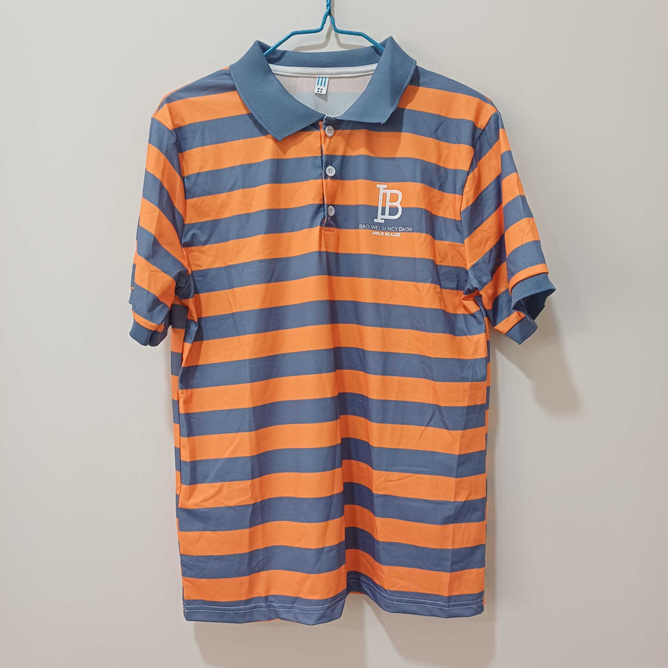 STOCK-2025 Men's Polo Shirt with Stripes for Summer Casual