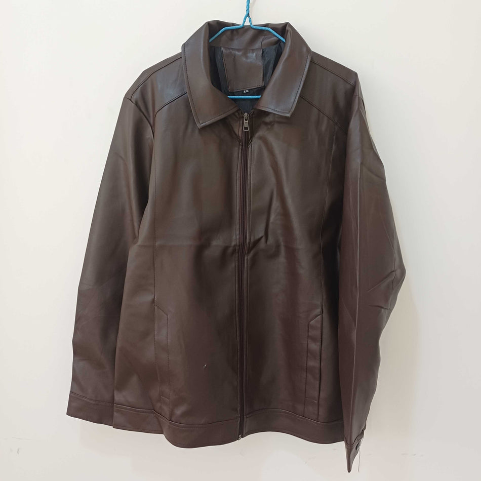 STOCK-Haining PU Leather Men's Jacket | Autumn Winter